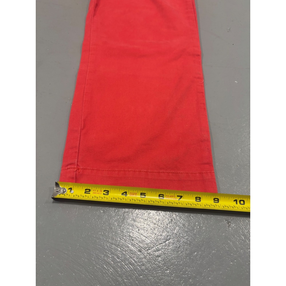 Polo Ralph Lauren Mens Red Chino Pants 35x30 Straight Leg 100% Cotton Twill - Picture 7 of 8